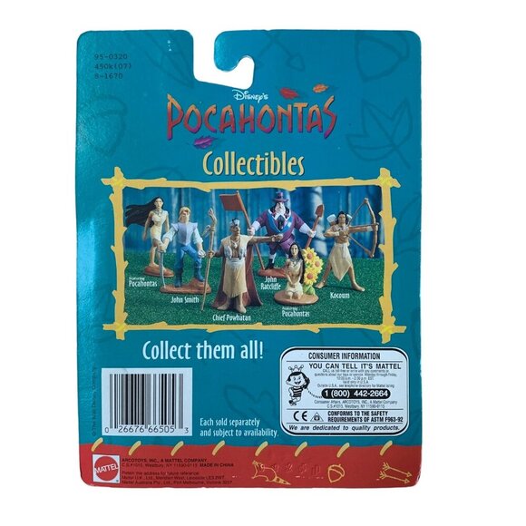 Mattel Disney Pocahontas John Ratcliffe Figure Vintage New - Picture 3 of 4